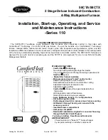 Preview for 1 page of Carrier 58CTA Installation And Service Instructions Manual