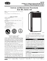 Preview for 1 page of Carrier 58CTS Service And Maintenance Procedures Manual