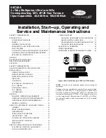 Carrier 58CU0A Series Installation, Start-Up, Operating And Service And Maintenance Instructions preview