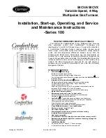 Preview for 1 page of Carrier 58CVA Installation, Start-Up, Operating And Service And Maintenance Instructions