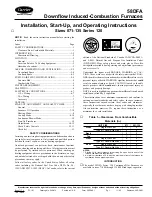 Carrier 58DFA Installation, Start-Up, And Operating Instructions Manual preview