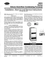 Carrier 58DX Series Installation, Start-Up And Service Instructions Manual preview