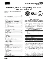 Carrier 58EFB Installation, Start-Up, And Operating Instructions Manual preview