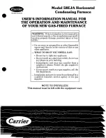 Carrier 58EJA User'S Information Manual preview