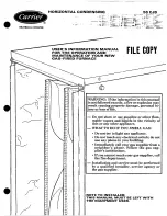 Предварительный просмотр 1 страницы Carrier 58EJB Series User'S Information Manual