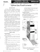Carrier 58GA Installation, Start-Up And Service Instructions Manual preview