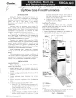 Preview for 1 page of Carrier 58GA Installation, Start-Up And Service Instructions Manual