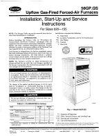 Preview for 1 page of Carrier 58GP Installation, Start-Up And Service Instructions Manual