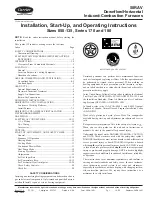 Preview for 1 page of Carrier 58RAV 170 Series Installation, Start-Up, And Operating Instructions Manual