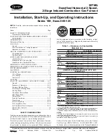 Carrier 58TMA Installation, Start-Up, And Operating Instructions Manual preview