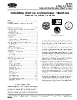 Preview for 1 page of Carrier 58TUA Installation, Start-Up, And Operating Instructions Manual