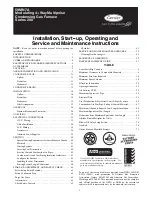 Carrier 59MN7A Installation, Start-Up, Operating And Service And Maintenance Instructions preview