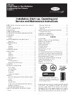 Carrier 59SC2B Installation, Start-Up, Operating And Service And Maintenance Instructions preview