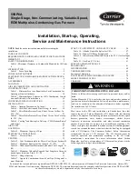 Preview for 1 page of Carrier 59SP6A Installation, Start-Up, Operating, Service And Maintenance Instructions