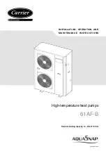 Preview for 1 page of Carrier 61AF014 Installation, Operation And Maintenance Instructions