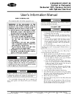 Preview for 1 page of Carrier 62DA User'S Information Manual