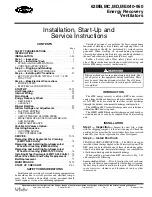 Preview for 1 page of Carrier 62MB Installation, Start-Up And Service Instructions Manual