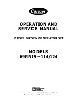 Предварительный просмотр 2 страницы Carrier 69GN15-114 Operation And Service Manual