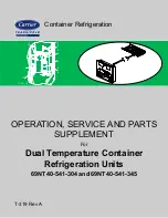 Carrier 69NT40-541-304 Operation, Service And Parts Supplement preview