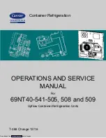 Предварительный просмотр 1 страницы Carrier 69NT40-541-505 Operation And Service Manual