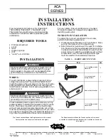 Carrier 73ACA051B Installation Instructions Manual preview