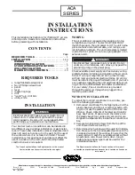 Preview for 1 page of Carrier 73ACA121T Installation Instructions Manual