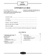 Предварительный просмотр 1 страницы Carrier 73KCA051D Owner'S Manual