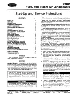 Preview for 1 page of Carrier 73UC Start-Up And Service Instructions