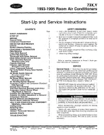 Preview for 1 page of Carrier 73X Start-Up And Service Instructions