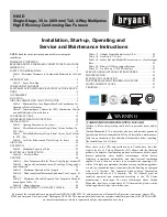 Preview for 1 page of Carrier 912SD Installation, Start-Up, Operating And Service And Maintenance Instructions