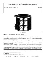 Preview for 1 page of Carrier AC1B Installation And Start-Up Instructions Manual