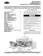 Preview for 1 page of Carrier AIRSTREAM 42BHE Installation, Start-Up And Service Instructions Manual