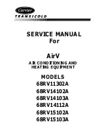 Предварительный просмотр 2 страницы Carrier AirV 68RV0010AA Service Manual