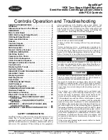 Preview for 1 page of Carrier AquaEdge 19DV series Controls Operation And Troubleshooting