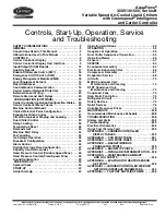 Preview for 1 page of Carrier AquaForce 30XV140 Controls, Start-Up, Operation, Service And Troubleshooting Instructions