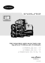 Предварительный просмотр 1 страницы Carrier AquaForce PUREtec 61XWH-ZE 03 Installation, Operation And Maintenance Manual