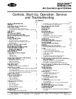 Preview for 1 page of Carrier AQUASNAP 30RBA315 Controls, Start-Up, Operation, Service And Troubleshooting Instructions