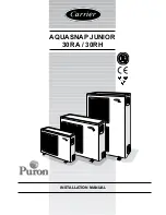 Preview for 1 page of Carrier AQUASNAP JUNIOR 30RA Installation Manual