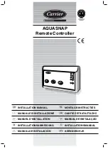 Preview for 1 page of Carrier AQUASNAP Installation Manual