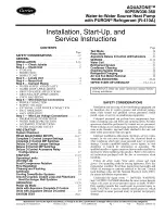 Preview for 1 page of Carrier AQUAZONE 50PSW036-360 Installation And Service Instructions Manual