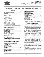 Preview for 1 page of Carrier Aquazone 50PTH024 Installation, Start-Up And Service Instructions Manual