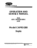 Preview for 2 page of Carrier CAPRI-280 Operation And Service Manual