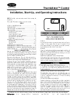 Предварительный просмотр 1 страницы Carrier CCPRHO1-B Installation And Operating Instructions Manual