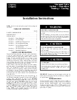 Carrier CNPVU1814ACA Installation Instructions Manual preview