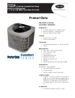 Preview for 1 page of Carrier Comfort 25HCR3C Product Data