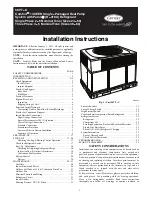 Предварительный просмотр 1 страницы Carrier Comfort 50VT C Series Installation Instructions Manual