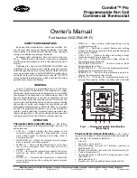 Preview for 1 page of Carrier Comfort Pro Owner'S Manual