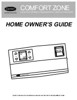 Carrier Comfort Zone Controller Homeowner'S Manual preview