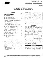 Preview for 1 page of Carrier ComfortLink 30HXA076 Installation Instructions Manual