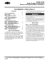 Предварительный просмотр 1 страницы Carrier COMFORTLINK 50HG014 Installation Instructions Manual